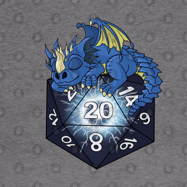 Dice Blue Dragon by Danielle_Mahaffey